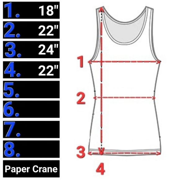 M | Paper Crane | Ruffle Cold Shoulder Tank Top - Picture 5 of 5